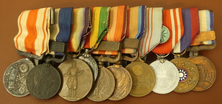 Japanese Medal Bar with Nanjing Regime Medals.jpg