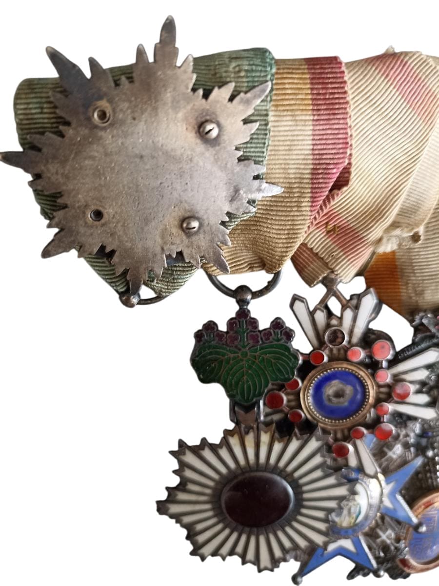 Japanese Medal Bar with  Order  of the Dragon of Annam.jpg