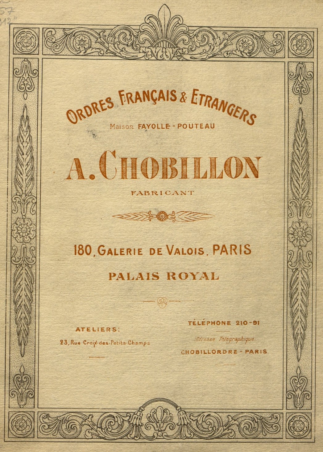 Japanese Orders made by Chobillion, Paris.jpg