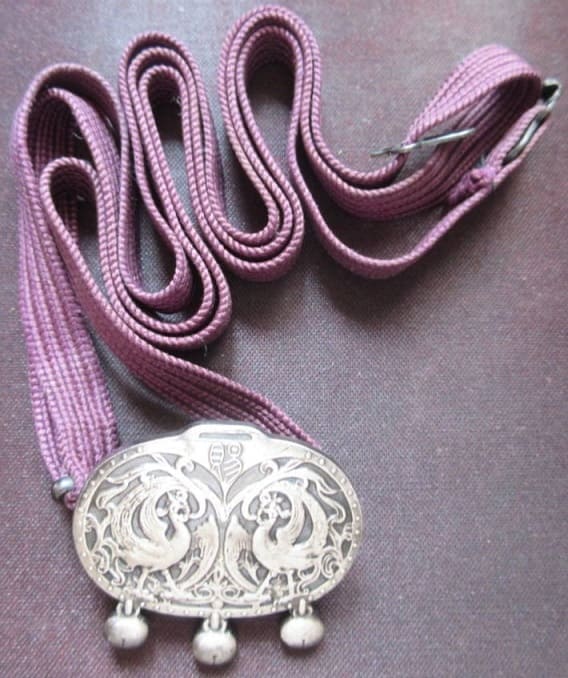 Manchurian and Shanghai Incidents Gift Silver Obidome from the Minister of Army.jpg