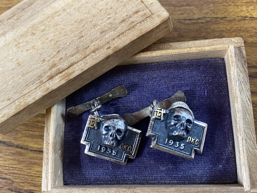 Marial Arts O.K.C. Club Skull  Design Cufflinks.jpg