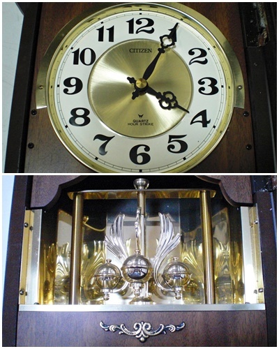 Mure Town Injured Soldiers Association Gift  Wall Clock 牟礼町傷痍軍人会贈柱時計.jpg