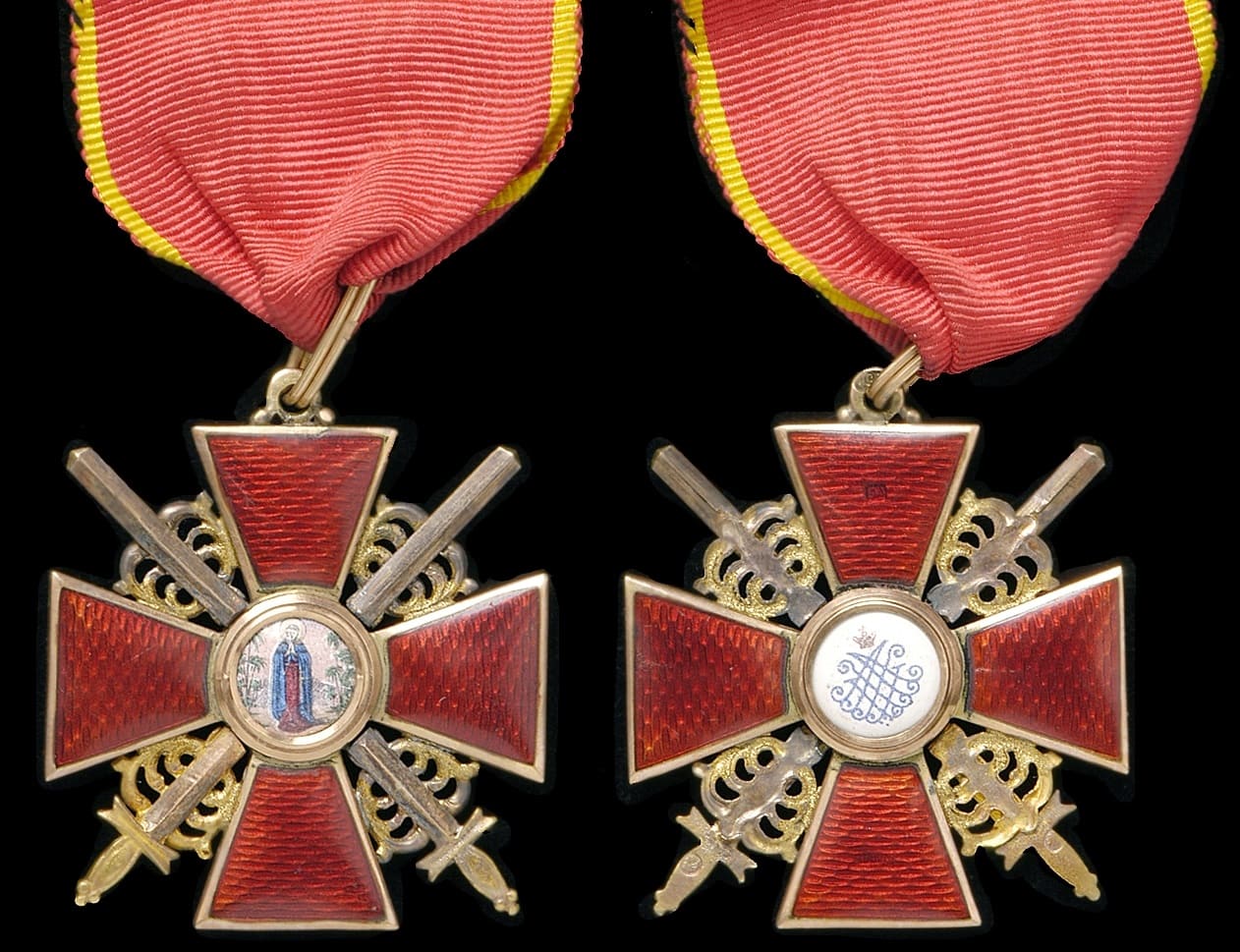 Орден  Святой  Анны 2-й степени с мечами Эдуард клеймо ВД.jpg
