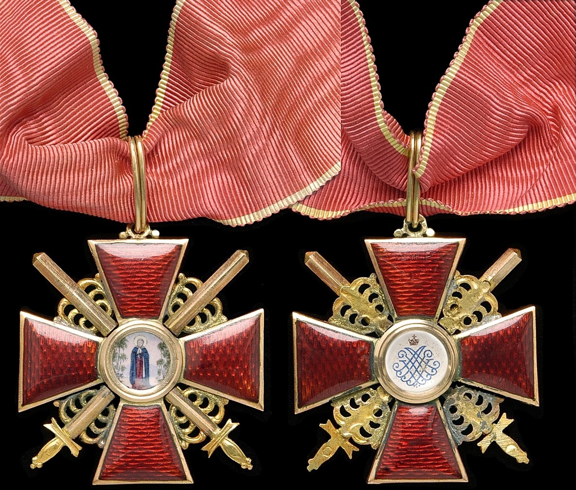 Орден   Святой  Анны 2-й степени с мечами Эдуард клеймо ВД.jpg