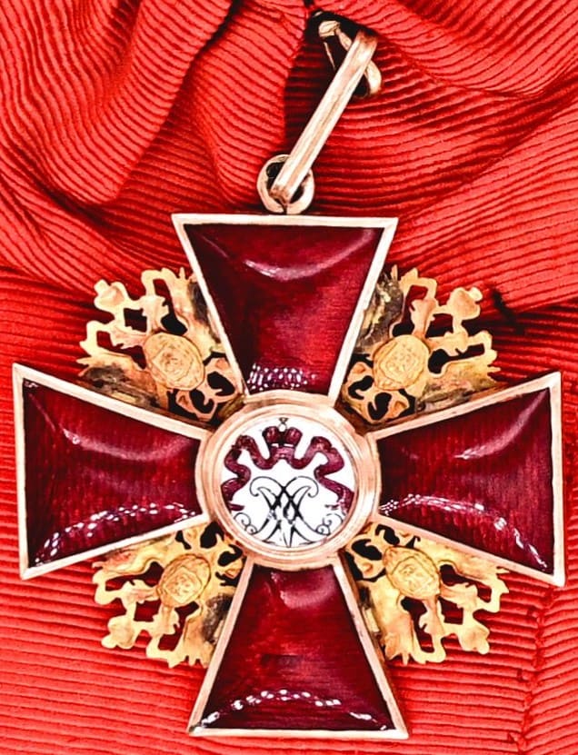 Order of Saint Alexander Nevsky   awarded in 1915 to Admiral Eugène de Jonquières.jpg