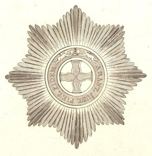 Order of Saint  Anna breast star description issued on April 5, 1797 by Emperor Paul I.jpg