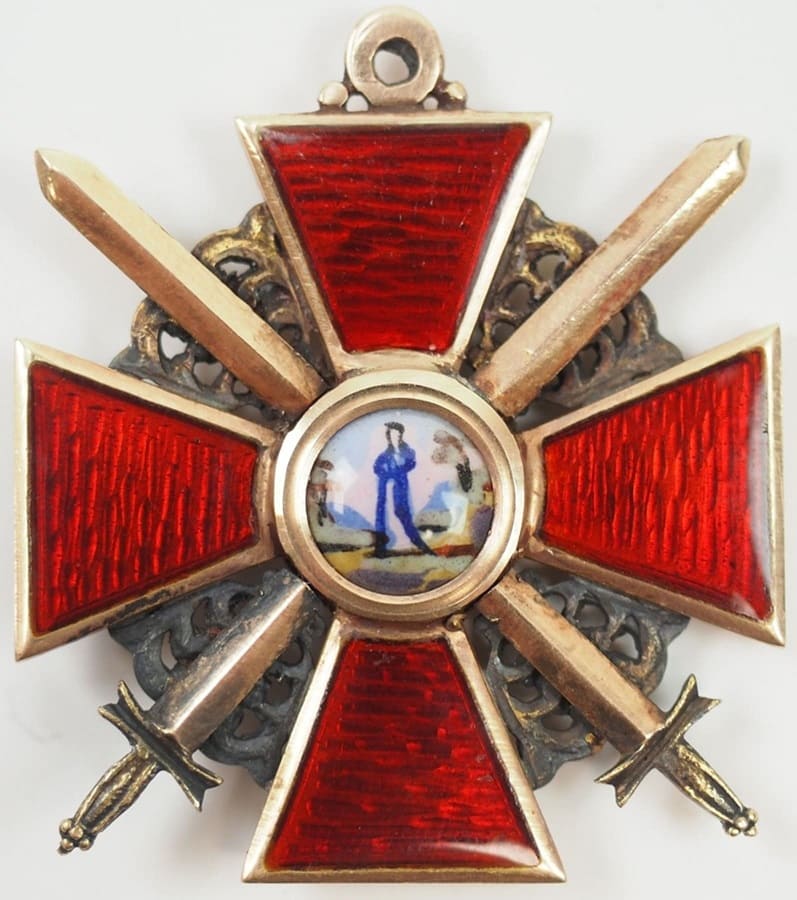 Order of Saint Anne 3rd class with swords AK.jpg