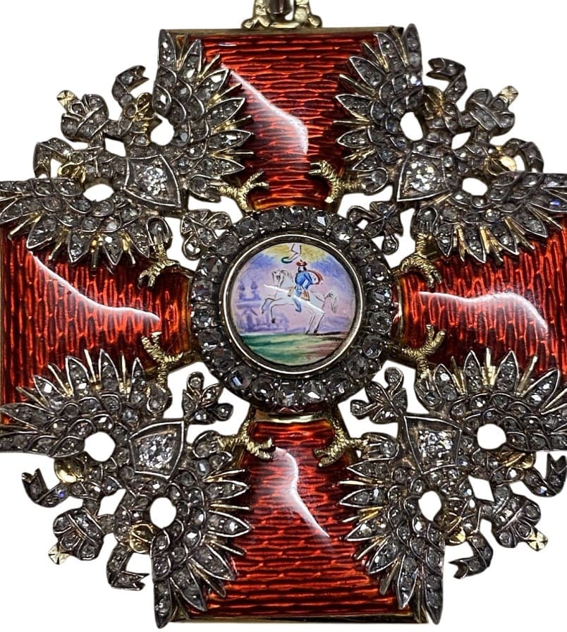 Order of St. Alexander Nevsky with diamonds  awarded in 1885.jpg