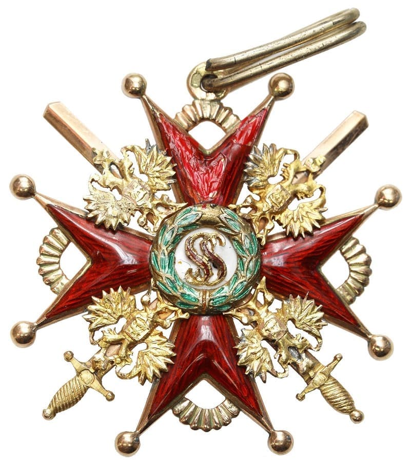 Order of St. Stanislaus 2nd class with swords made  by PS ПС workshop.jpg