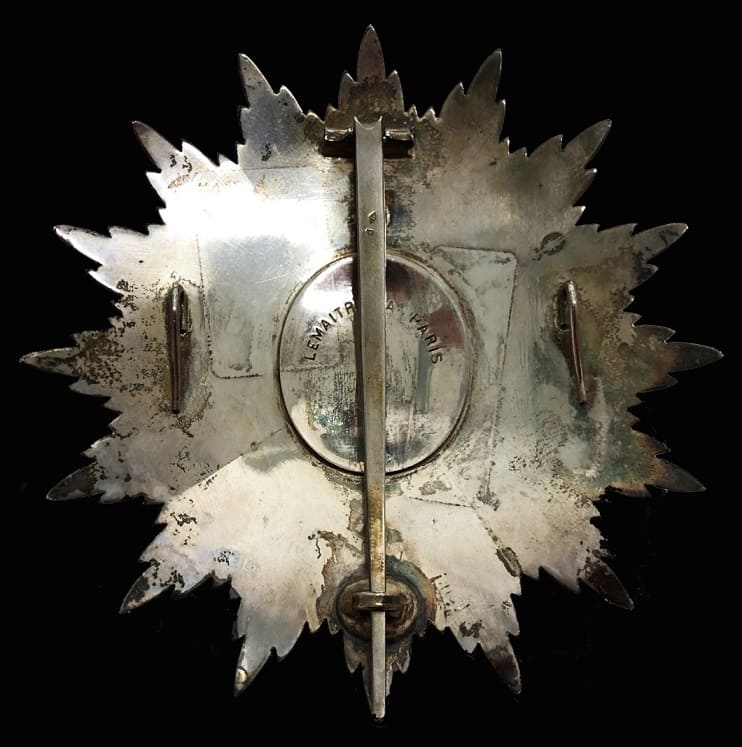 Order of the  Dragon of Annam made breast star made by Lemaitre.jpg