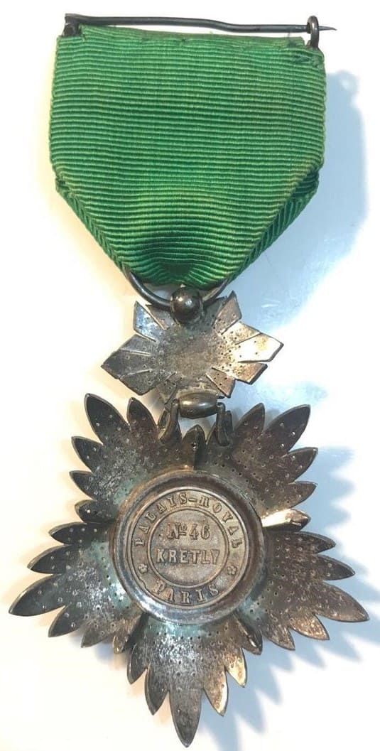 Order of the  Lion and Sun  4th class made by Kretly, Paris.jpg