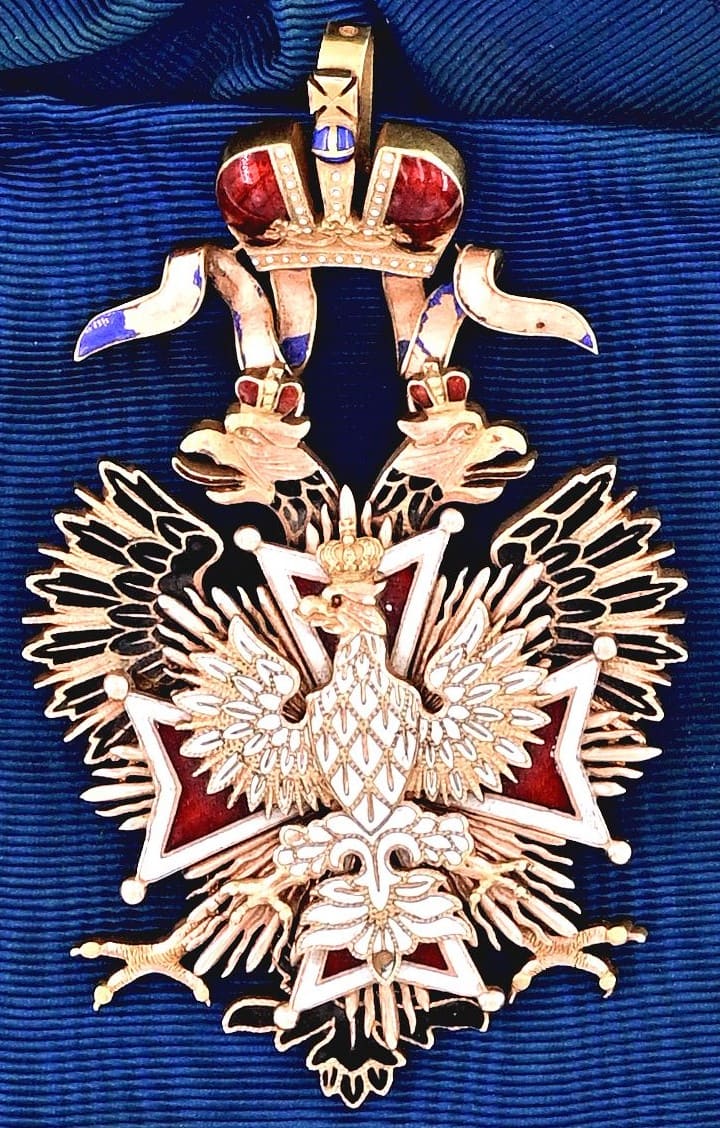 Order of the White Eagle awarded in 1909 to Admiral Eugène de Jonquières.jpg