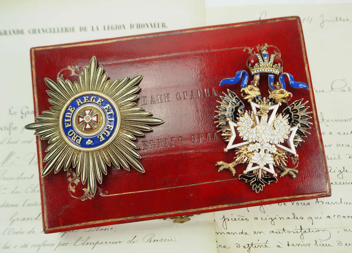 Order of the White Eagle made_by Julius Keibel IK awarded in 1875.jpg