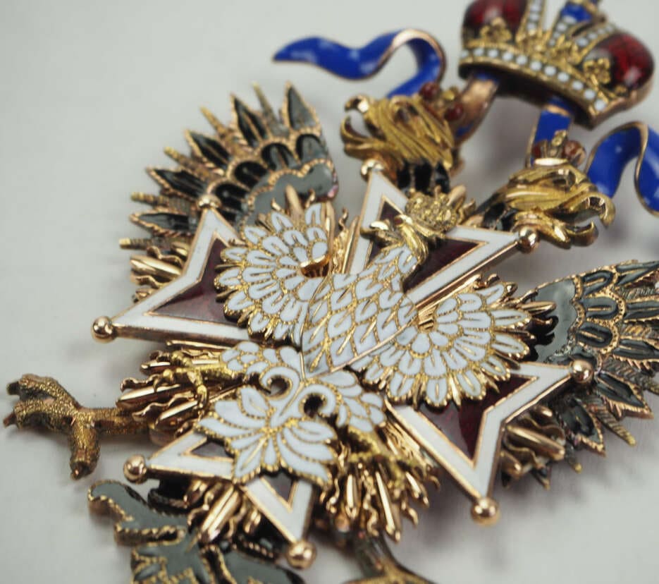 Order of the_White Eagle made by Julius Keibel IK awarded in 1875.jpg