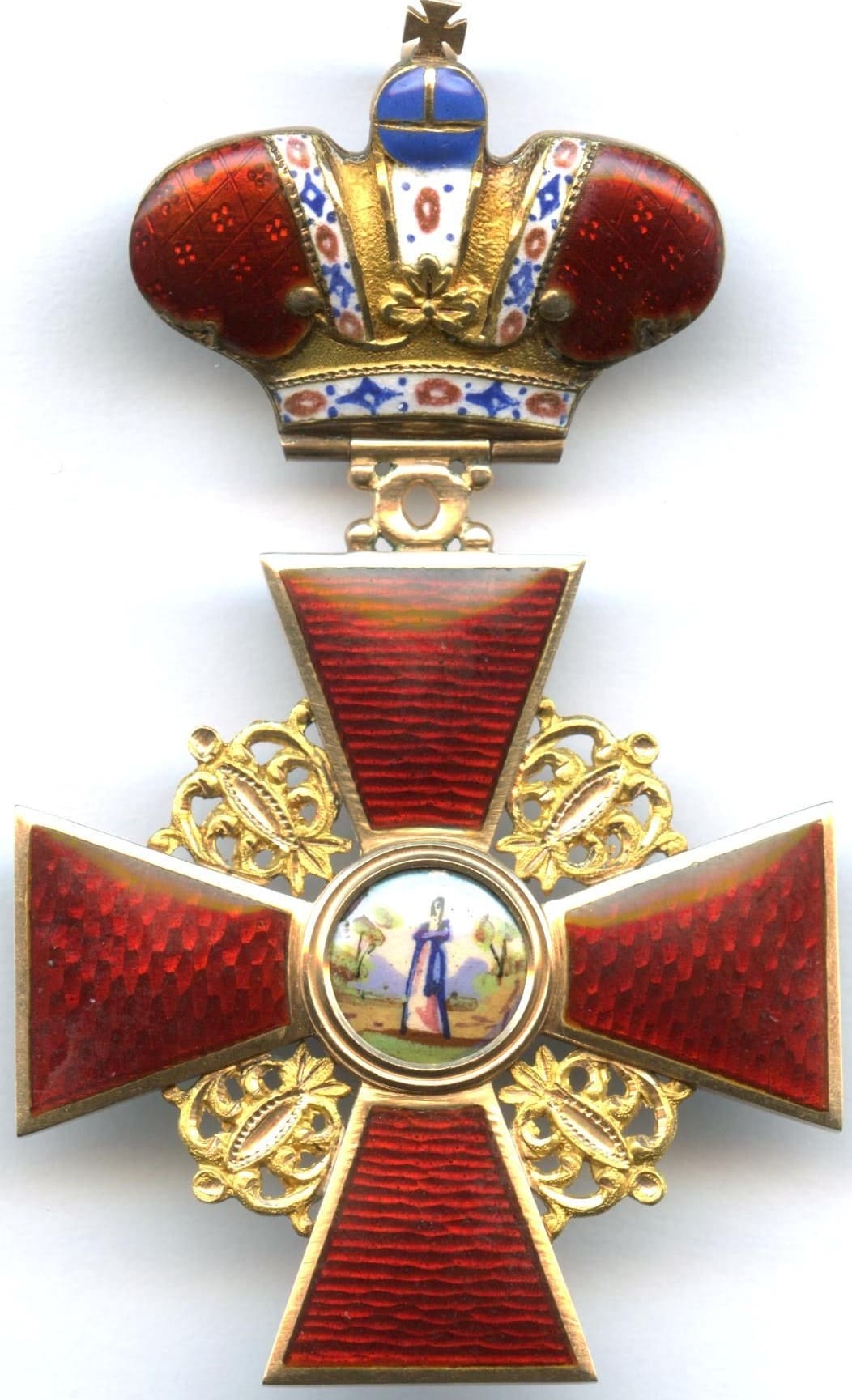 Orders of Saint Anna with Imperial Crown made by Julius Keibel 1866.jpg
