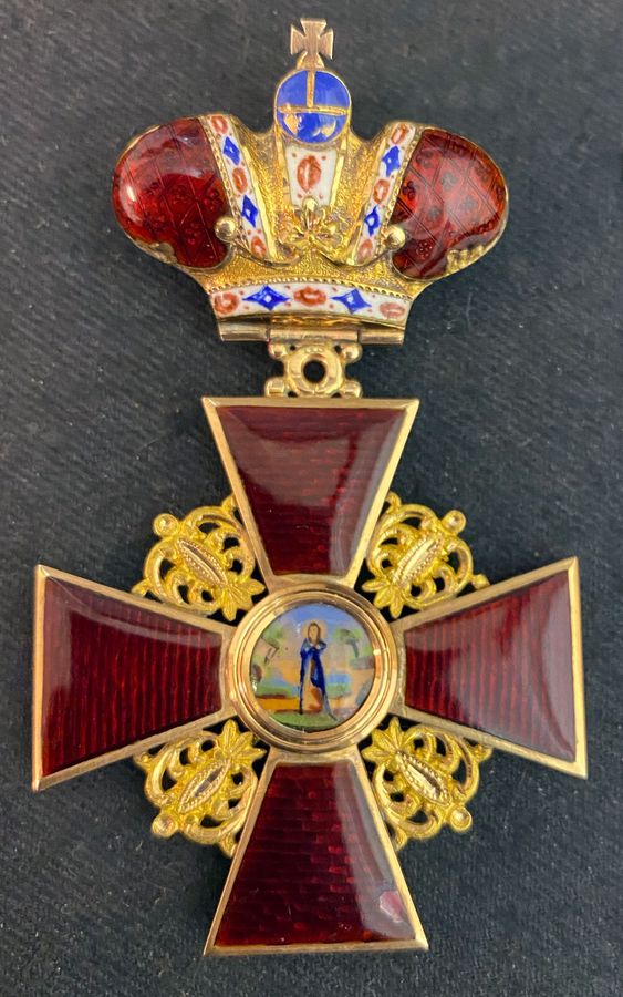 Orders of Saint Anna with Imperial Crown made by Julius Keibel.jpg