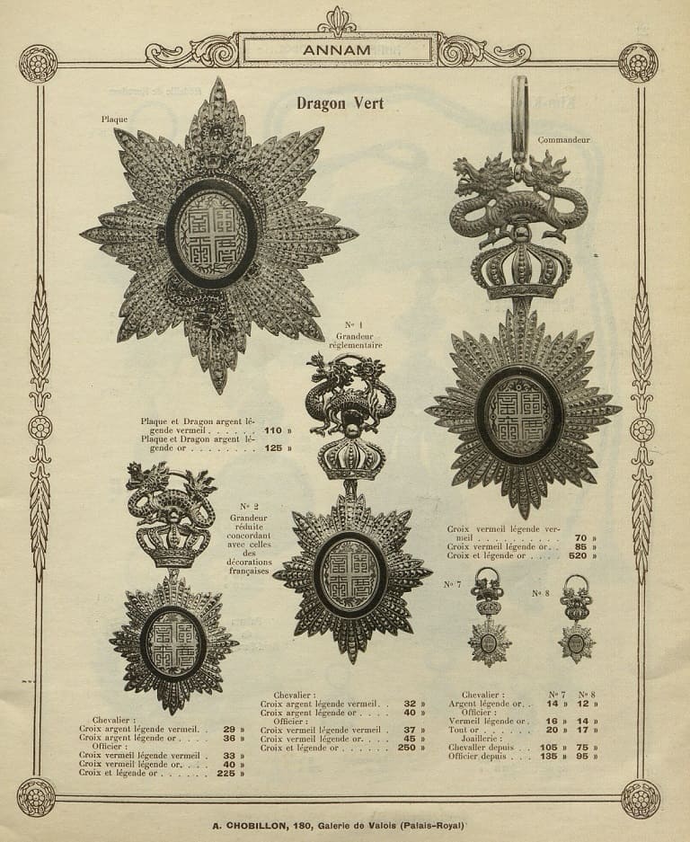 Orders of the Dragon of Annam  made by Chobillion, Paris.jpg