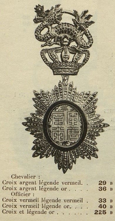 Orders of the Dragon of  Annam made by Chobillion, Paris.jpg