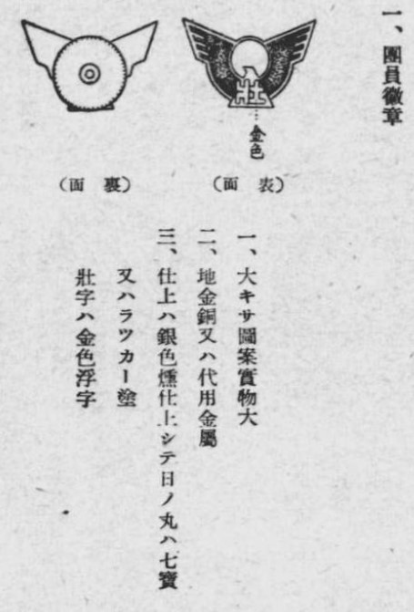 大日本翼賛壮年團々員章 Original regulation.jpg
