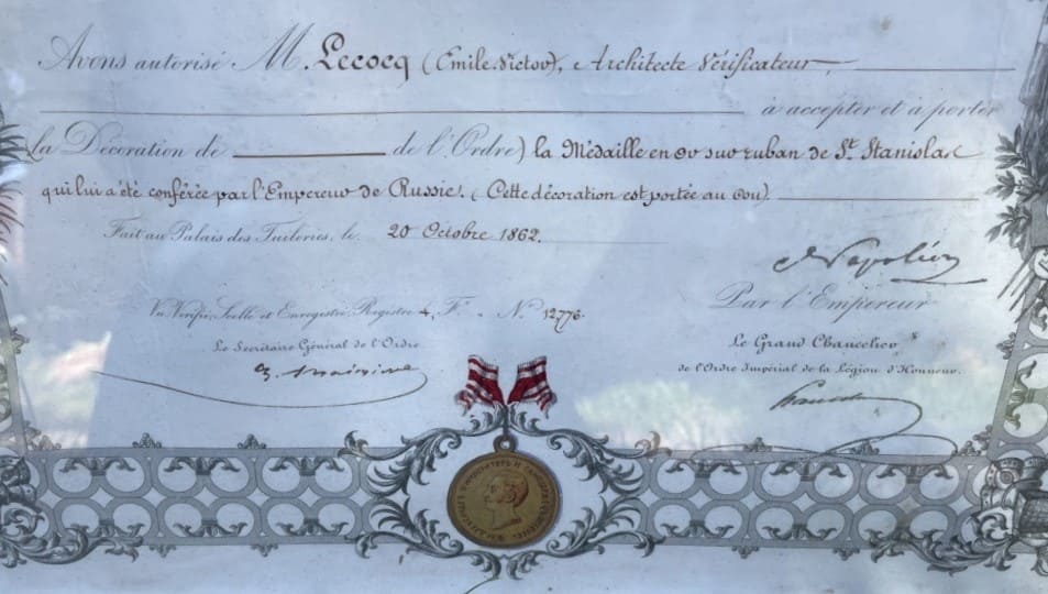 Permissions to accept  and wear Gold Medal for Zeal on St. Stanislaus order ribbon.jpg