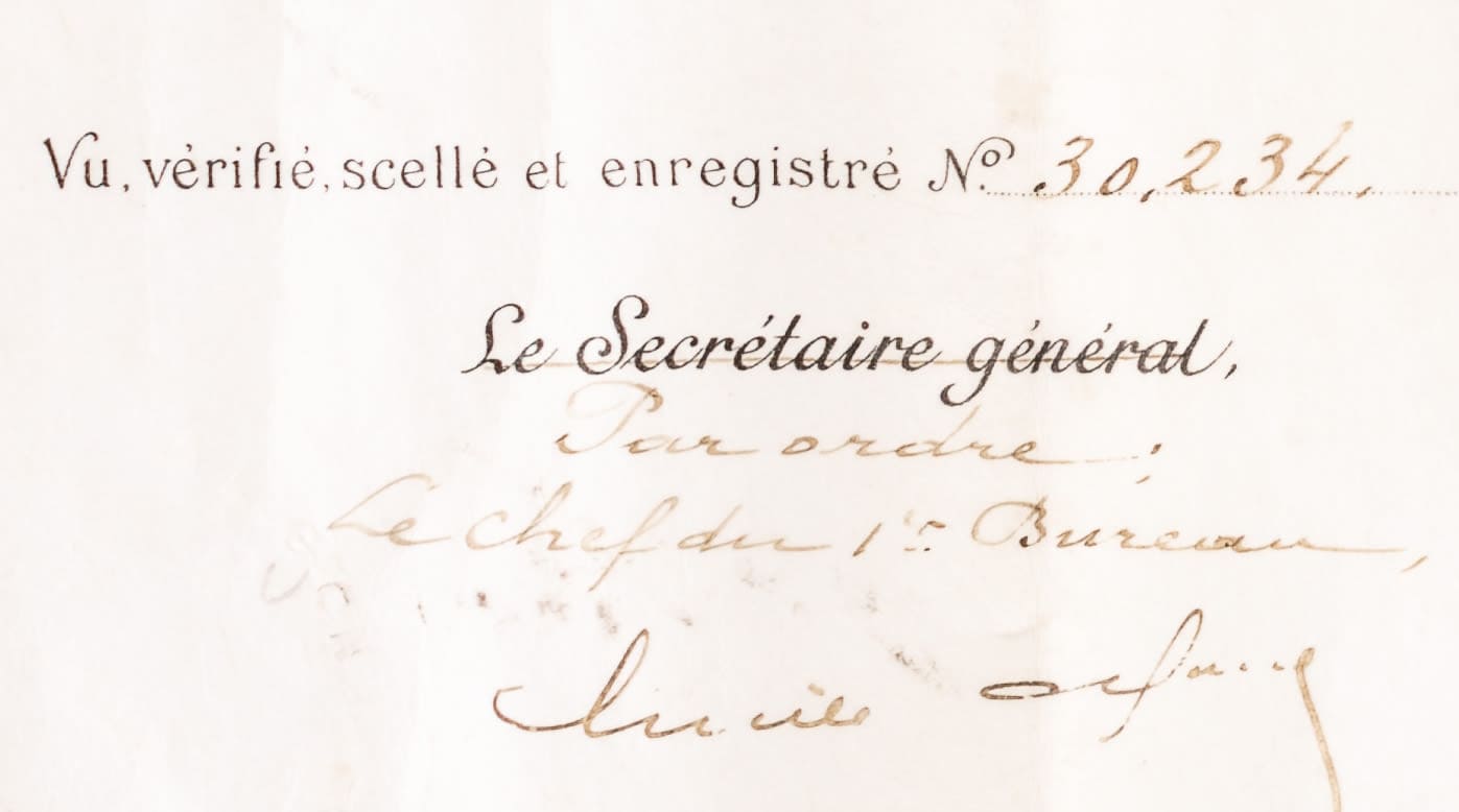 Permissions to accept and wear  of 2nd class the Order of St. Anne.jpg