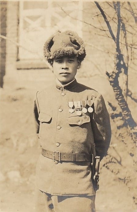 Photo of with  Manchukuo Red Cross Society Medal.jpeg