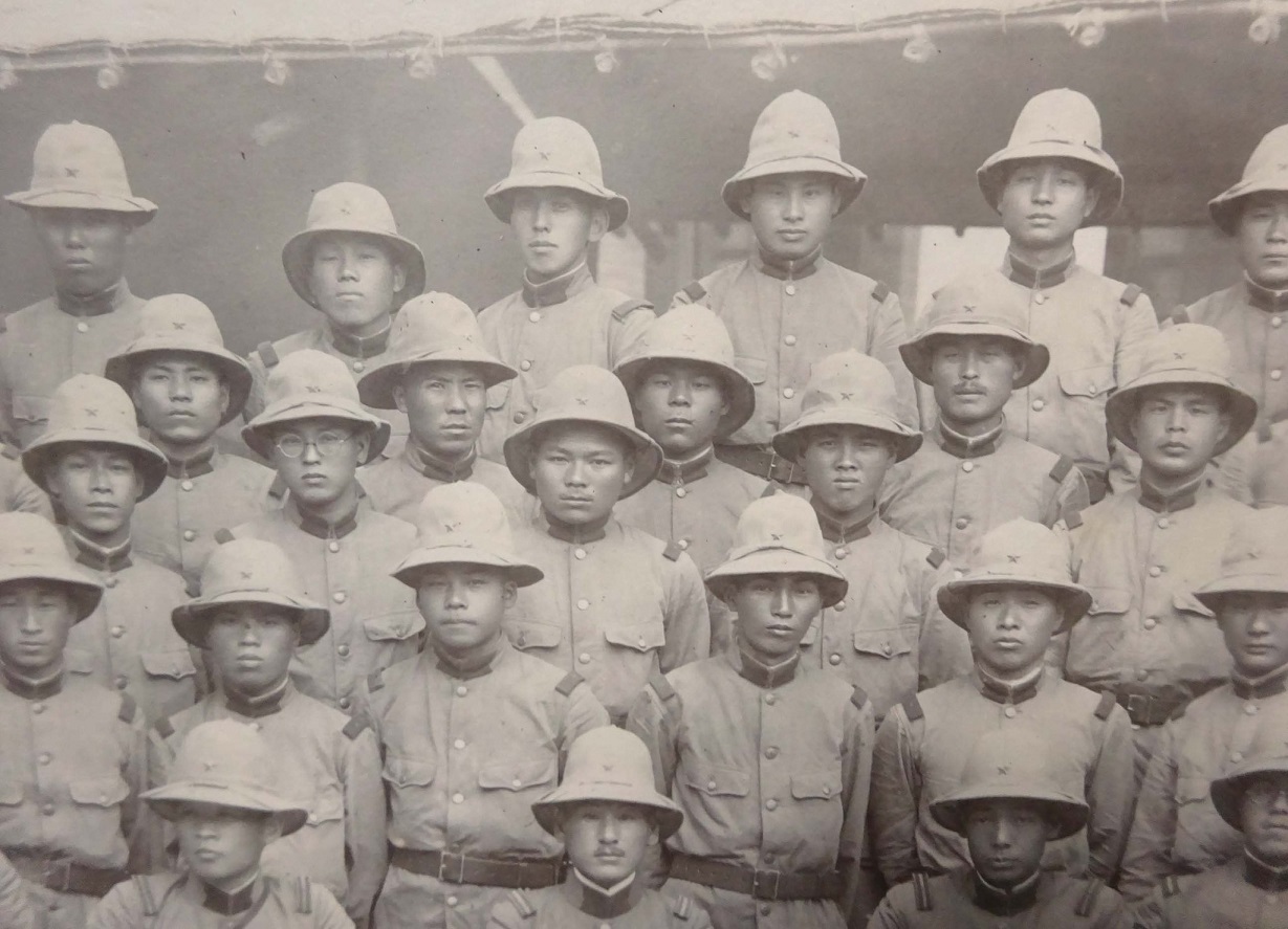Photo with Japanese Army  Sun Helmet.jpg