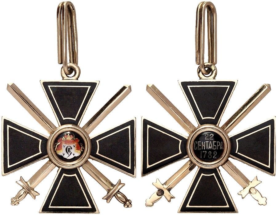 Поддельный орден Святого Владимира 4-й степени чёрной эмали.jpg