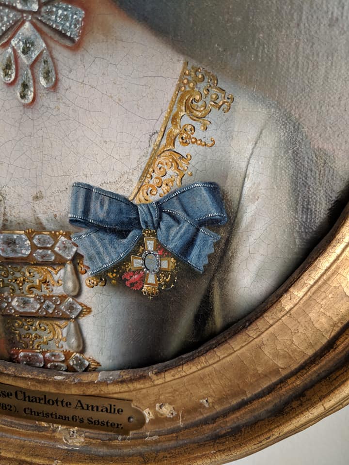 Princess Charlotte Amalie of  Denmark with with the insignia of the order.jpg
