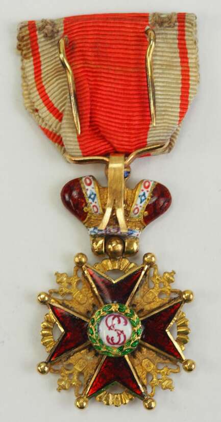 Prinzen  Size Order of Saint Stanislaus with Imperial Crown made by  Fayolle, Paris.jpg