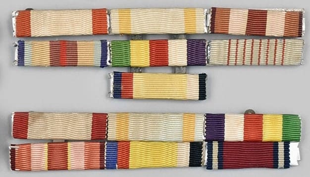 Ribbon bar of Major-General Ichirō Suganami.jpg