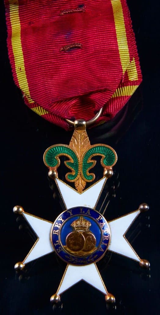 Royal and Military Order of Saint Ferdinand awarded in 1861.jpg