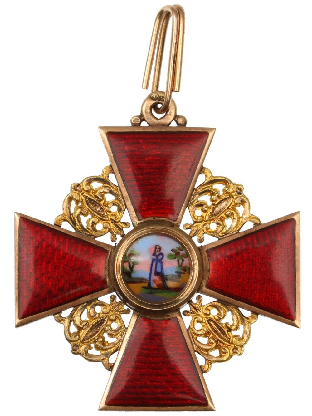 Russian Imperial Order of Saint Anne in gold, by Albert Keibel.jpg