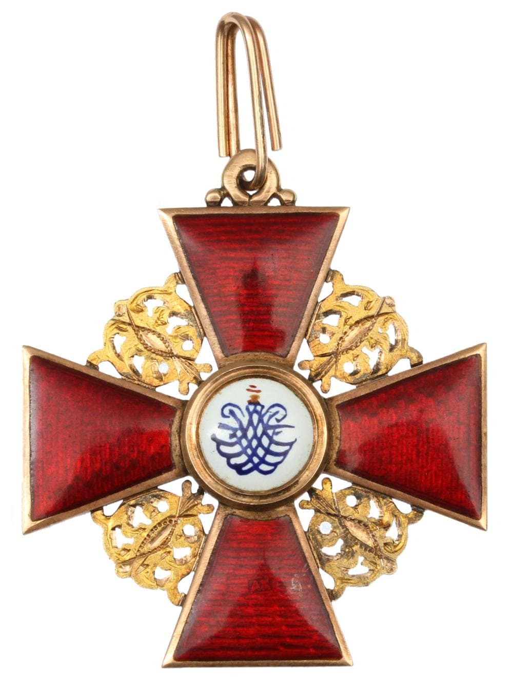 Russian Imperial  Order of Saint Anne in gold, by Albert Keibel.jpg