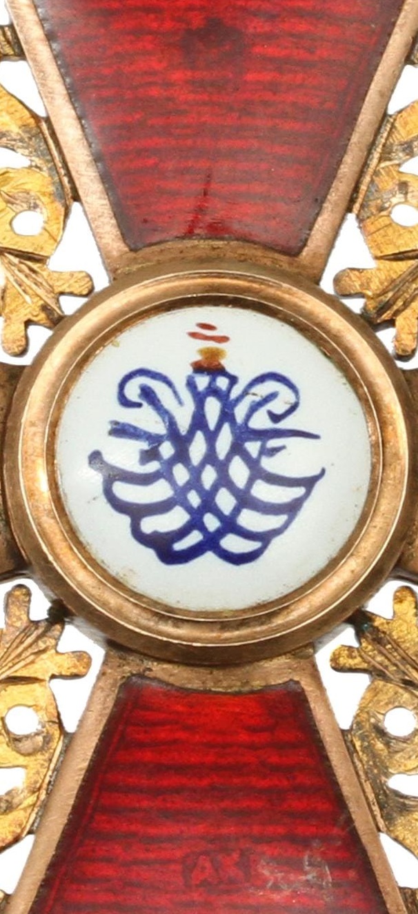 Russian Imperial Order of Saint Anne in gold, by Albert  Keibel.jpg