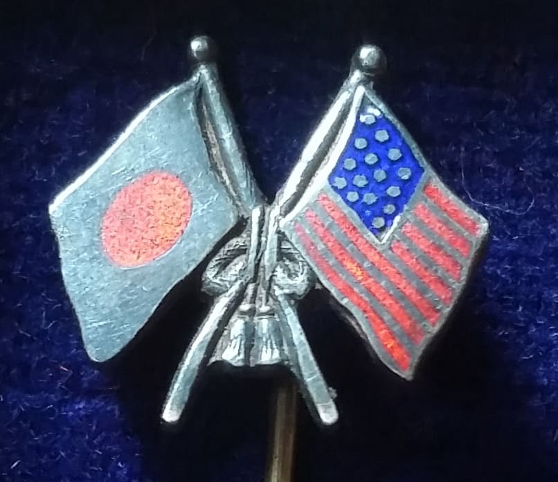 Silver Pin with Japanese and American Flags.jpg