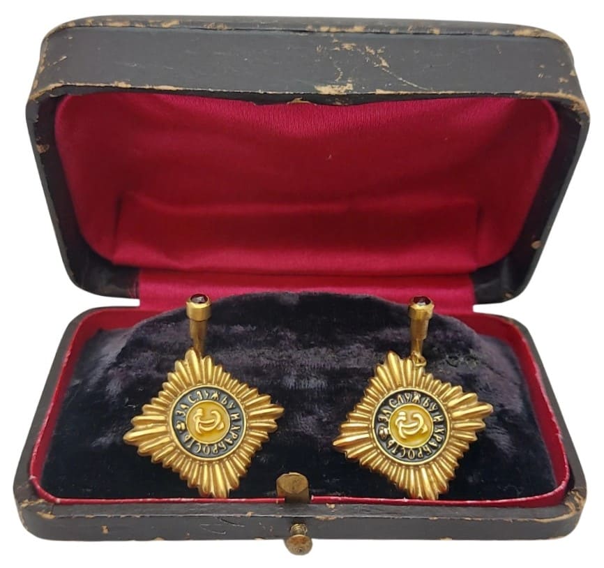 St. George order cufflinks  made by Faberge.jpg