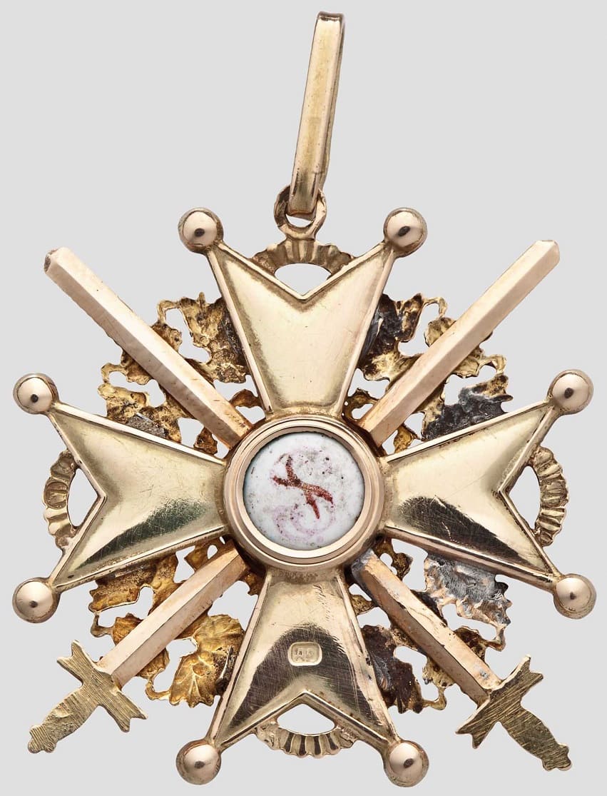 St. Stanislaus-Orden, Kreuz 3. Klasse mit  Schwertern..jpg