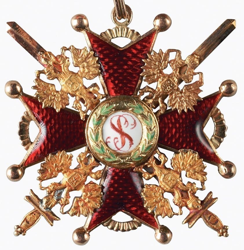 St. Stanislaus-Orden, Kreuz 3. Klasse mit Schwertern.jpg