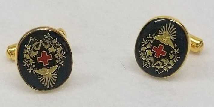 Сufflinks of Japanese Red  Cross Society 日本赤十字社カフスボタン.jpg