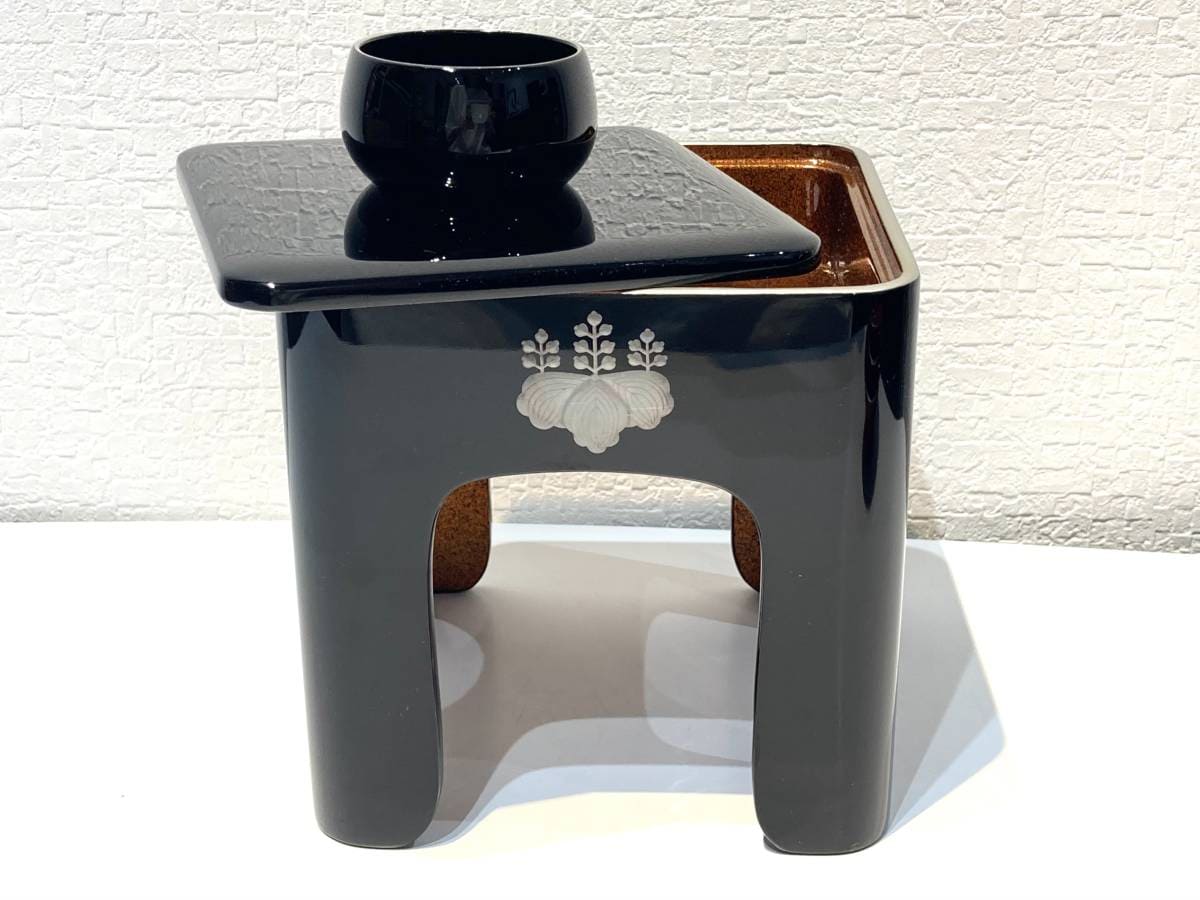 Urushi  Cups  with  Silver Paulownias.jpg