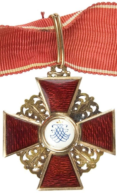Знак Ордена Св. Анны 3-й  степени Фирма Юлиуса Кейбеля.jpg