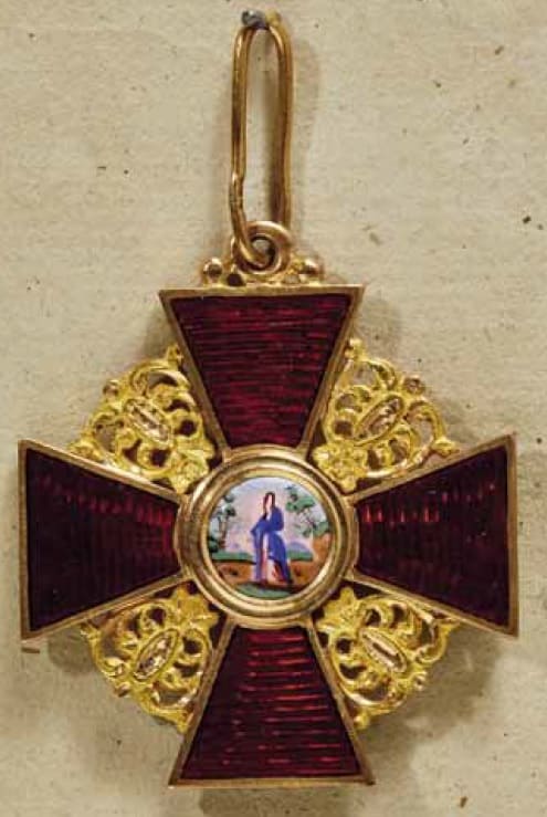 Знак Ордена Св. Анны 3-й  степени Фирма Юлиуса Кейбеля.jpg