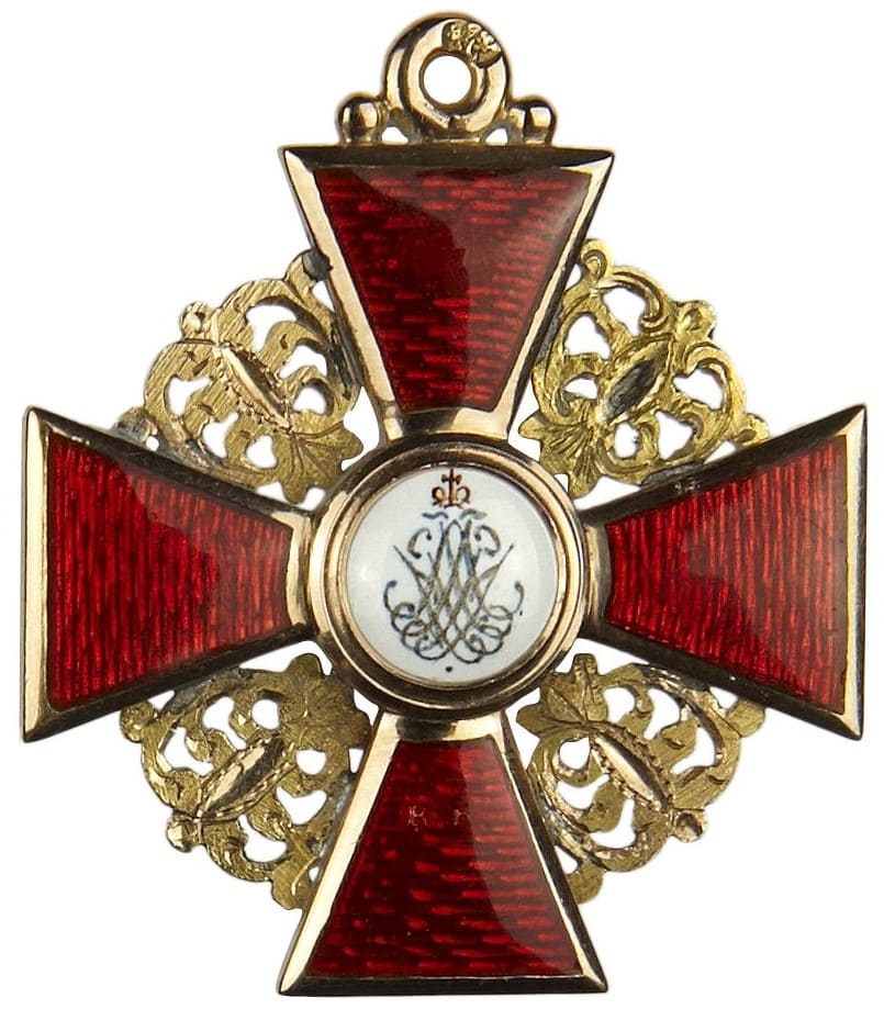 Знак  Ордена Св. Анны 3-й степени Кеммерера и  Кейбеля.jpg