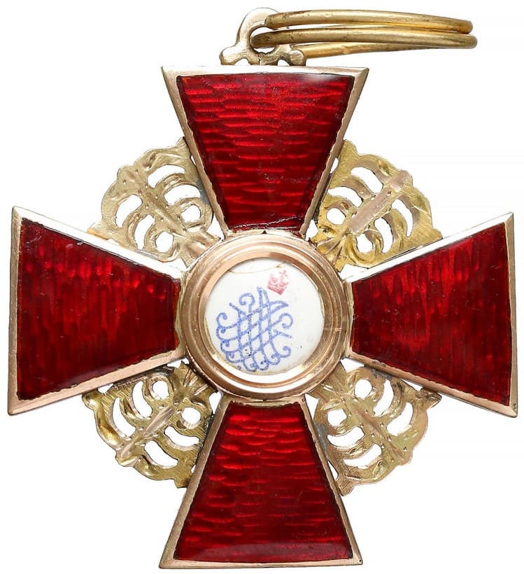 Знак ордена Св. Анны 3 ст.  Фирма Эдуард ИЛ.jpg