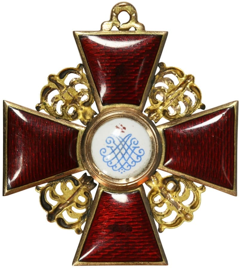 Знак ордена Св. Анны 3 ст.   Фирма Эдуард.jpg
