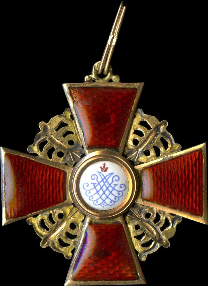 Знак ордена  Св. Анны III ст.  Фирма Эдуард.jpg
