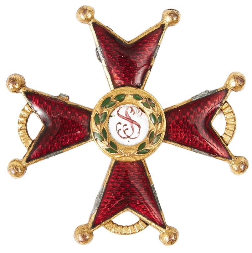 Знак Ордена Св. Станислава 3-й степени с мечами Фирма Д. Осипова.jpg