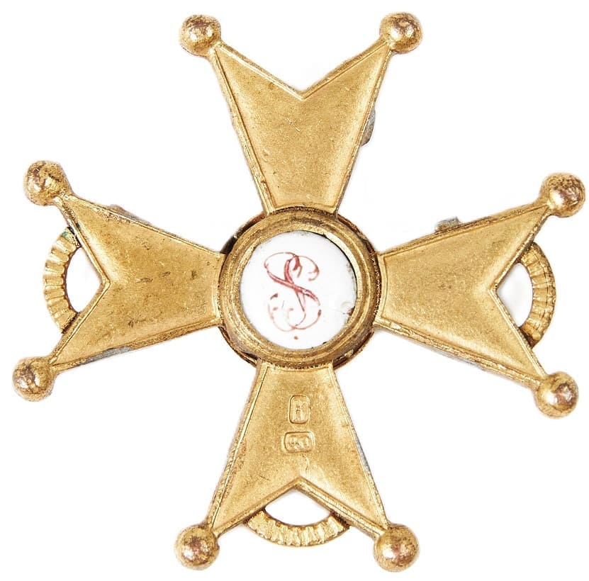 Знак Ордена Св. Станислава  3-й степени с мечами Фирма Д. Осипова.jpg