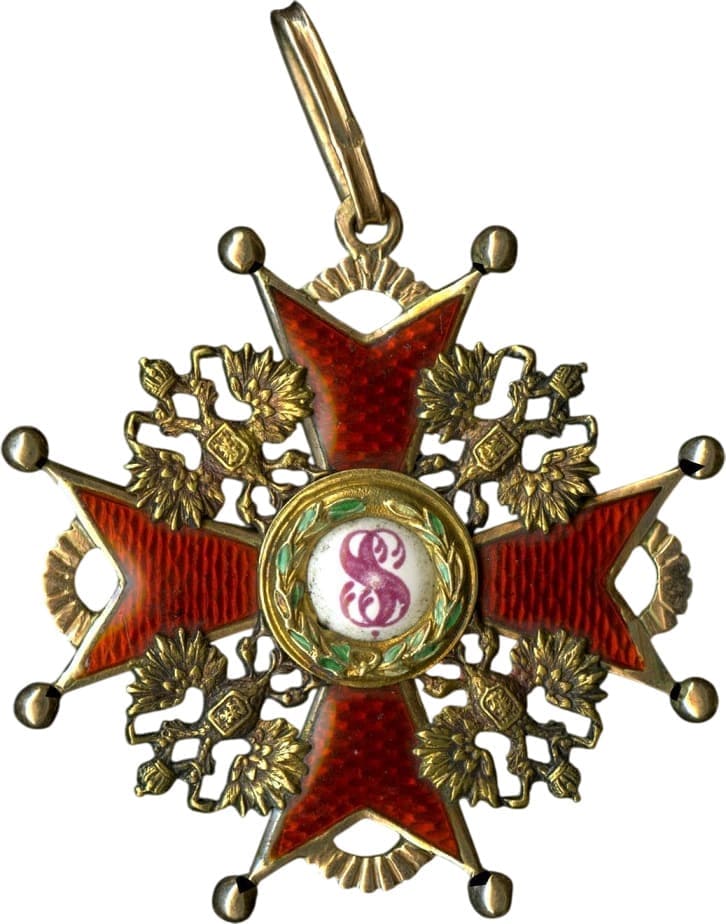 Знак ордена Св. Станислава III ст.  фирма Эдуард.jpg